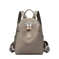 Stylish small khaki waterproof oxford cloth backpack for women travel and commute - Small Coffee