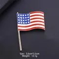Detailed close-up of a patriotic American flag enamel brooch pin badge for clothing - US Flag (XD823127)