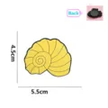 Gele cartoon slak PVC zacht rubberen koelkastmagneet met magneet, maat 5,5 cm - 黄蜗牛贝壳(BXH25007)