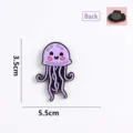 Schattige paarse cartoon kwal PVC zacht rubberen koelkastmagneet, maat 5,5x3,5 cm - 水母(BXH25007)