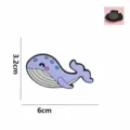 Schattige paarse walvis koelkastmagneet van zacht PVC-rubber, 6 cm x 3,2 cm - 紫鲸鱼(BXH25007)