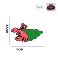 Leuke heremietkreeft koelkastmagneet van PVC, 6x3.5cm. - 寄居蟹(BXH25007)
