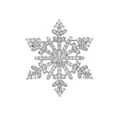Sparkling silver snowflake brooch pin with cubic zirconia for women's elegant accessories - White Gold Snowflake (TXZ137)
