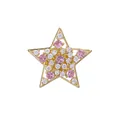 Elegant mini star brooch with sparkling pink and clear cubic zirconia in gold tone - Star Shape (TXZ191 Gold)