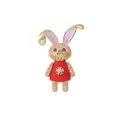 Exquisite gold-plated rabbit brooch pin with red enamel dress and sparkling crystals for women - Red Rabbit Style (TXZ922106) / Red
