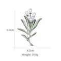 Antique style baroque leaf brooch with faux pearls, measuring 6.3x4.2cm, 10g weight. - Vintage Green Leaf Pearl Style (XD10331)