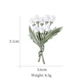 Vintage leaf bundle brooch with pearls, size 5.1x3.6cm, 8.5g weight, variant view - Vintage Floral Leaf Pearl Style (XD10328)