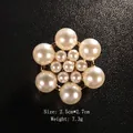Elegant flower-shaped pearl brooch for suit or dress, size 2.5x2.7cm, weight 7.3g - Floral Shape (XD8962-1)