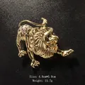 Spilla leone zodiacale vintage dorata con cristalli brillanti per giacche eleganti - Leone (23 lug - 22 ago)