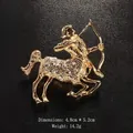 Spilla vintage a forma di Sagittario con strass scintillanti e finitura placcata in oro - Sagittario (23 nov - 21 dic)