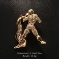 Spilla vintage segno zodiacale Acquario in finitura oro con strass scintillanti - Acquario (20 gen - 18 feb)