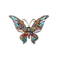 Exquisite mehrfarbige Strass-Schmetterlingsbrosche für elegante Damenanzug Revers - bunt