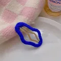Blue yarn-wrapped cloud-shaped hollow hair clip for women's autumn winter fashion - Cloud Style (F1224) / Blue