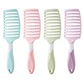 Professional curved vented hairbrushes in four pastel colors for hair volumizing - Macaron Mixed Colors (913)