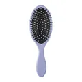 Lavender Morandi oval cushion hairbrush with black massage bristles on white background - T6 Morandi Cushion Brush / Purple