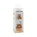 Mini juego de espejo y peine plegable portátil con diseño de oso lindo infantil - Estilo Cuadrado (029) / Blanco