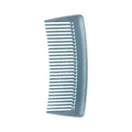 Compact portable light blue metallic travel hair comb for styling and detangling hair - Blue