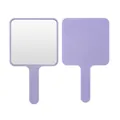 Specchio portatile quadrato a mano di colore lilla con una lunga impugnatura ergonomica - Specchio Quadrato con Manico / Taglia S / Viola