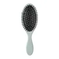 Professional Morandi color oval cushion hairbrush for scalp massage in light blue finish - T6 Morandi Cushion Brush / Green
