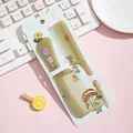 Cute 2-piece cartoon hair comb set for children in portable amber transparent finish - Two-Piece Set / Green