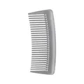 Compact silver portable pocket hair comb perfect for travel and smoothing bangs daily - Silver