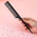 Professional black plastic rat tail comb for precise hair styling and sectioning - Bulk/Loose Packaging / Black