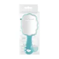 Cute light blue cloud-shaped kids hair brush and mirror combo in clear retail box - Cloud Mirror / PVC Box / Blue