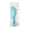 Light blue cloud-shaped hair comb for kids and girls in transparent retail packaging - Cloud Flat Comb / PVC Box / Blue