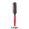 Professional large round hairbrush with ergonomic red handle for hair curling and styling - Large (008)