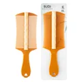 Double-sided fine-tooth nit comb with bamboo-shaped handle in brown - Yellow