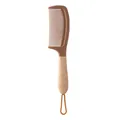 Peigne à cheveux portable avec poignée patte de chat mignonne pour filles en marron et beige - Patte de Chat (1415) / Marron
