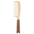 Cute beige and brown cartoon animal hair comb for scalp massage and long hair styling - Cat Flat Comb (Mocha)