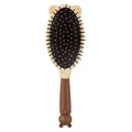 Adorable cartoon bear hairbrush with soft massage bristles for daily scalp care - Cat Air Cushion Massage Brush (Mocha)