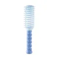 Light blue detangling hairbrush with stylish twisted handle design - Twisted Vented Hairbrush - Blue