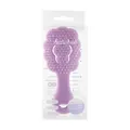 Portable purple mini cloud-shaped detangling hairbrush for kids in clear retail box packaging - Cloud Vent Brush / PVC Box / Purple