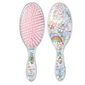 Cute cartoon unicorn air cushion hairbrush with colorful foam beads in transparent shell - Blue (4551)