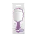 Portable purple cloud-shaped hairbrush with integrated mirror in clear retail packaging - Cloud Mirror / PVC Box / Purple