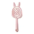 Cepillo de pelo rosa con forma de conejo y diseño hueco para masaje capilar diario. - Paquete individual / Rosa