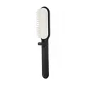Portable 2-in-1 folding travel hair comb with soft white bristles and black handle - Black Folding Comb (131) / Black