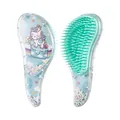 Cartoon unicorn detangling hairbrush variant with mint green bristles and colorful beads - 96 Small Size / Green