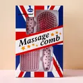 Pink two-piece scalp massage comb set with star pattern and British flag packaging box - 2278 Star Gift Box / Pink