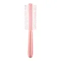 Professional macaron pink round volume hairbrush with a textured non-slip handle - Pink