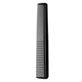 Professional black plastic fine-tooth hair comb for styling and detangling - Black