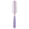Lavender purple round hairbrush with a cute rabbit-shaped handle for styling curly hair - Curly Hair Rabbit Style / Purple