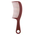 Peigne à dents larges marron foncé pour cheveux mouillés ou bouclés avec trou utile - Peigne Démêlant (SD33) / Brun Café (SD33)