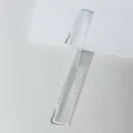 Transparent plastic fine-tooth comb for professional hair salon styling and hair detangling - Clear