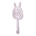 Cepillo de masaje hueco en forma de conejo lavanda para desenredar y dar volumen - Paquete individual / Púrpura