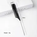 Professional black carbon antistatic rat tail comb for salon hair styling and parting - Rat-Tail Comb (8823) / Black