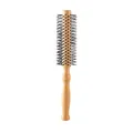 Professional round wooden handle hairbrush for hair curling and volume styling purposes - Gourd Handle / Natural Wood Color