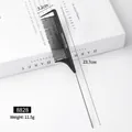 Professional black pointed tail comb for salon hair styling and parting - Wide Rat-Tail Comb (8828) / Black